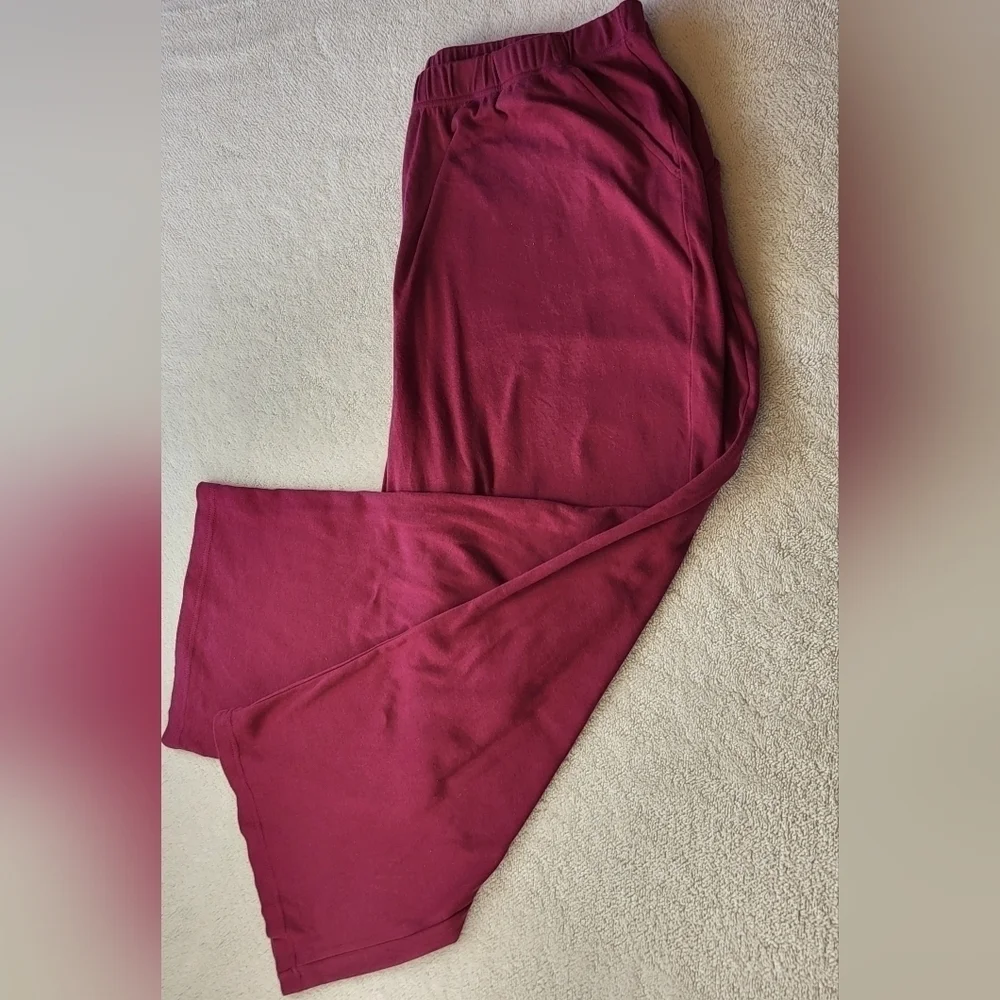 Woman Within Purple Workout Pants for Gym Or Leisure Women's Size 3X
